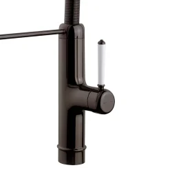 GoodHome Mitigeur de cuisine avec douchette noir Gevuina