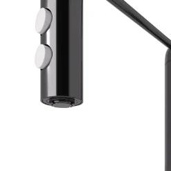 GoodHome Mitigeur de cuisine avec douchette noir Gevuina