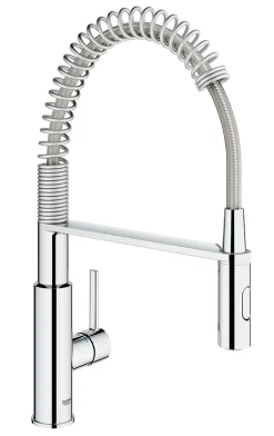 Evier Et Robinet De Buanderie|Grohe Mitigeur de cuisine avec douchette extractible chromé Get Pro