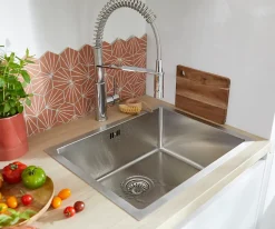 Evier Et Robinet De Buanderie|Grohe Mitigeur de cuisine avec douchette extractible chromé Get Pro