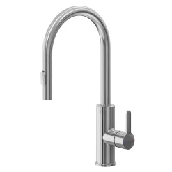 Evier Et Robinet De Buanderie|GoodHome Mitigeur de cuisine avec douchette effet inox brossé Zanthe