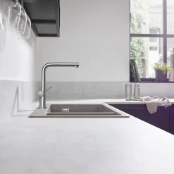 Evier Et Robinet De Buanderie|Hansgrohe Mitigeur de cuisine avec douchette extractible chromé Talis M54 H. 296 cm