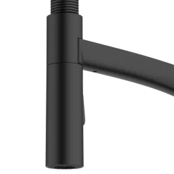 Evier Et Robinet De Buanderie|GoodHome Mitigeur de cuisine avec douchette noir Arbane