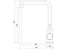 Essebagno Mitigeur de cuisine blanc Pure II