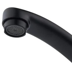 Evier Et Robinet De Buanderie| Mitigeur de cuisine Brigg en laiton coloris noir H.12,17 cm