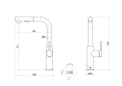 Essebagno Mitigeur de cuisine chromé Pure II