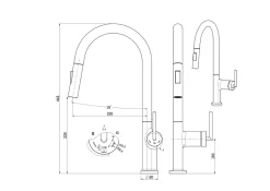 Essebagno Mitigeur de cuisine chromé Iconic