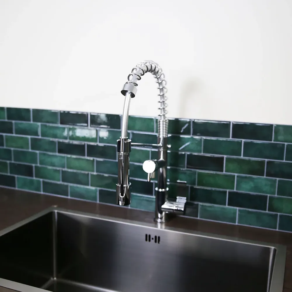Evier Et Robinet De Buanderie|Essebagno Mitigeur de cuisine chromé avec douchette Hotto