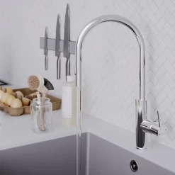 GoodHome Mitigeur de cuisine chromé avec douchette Zanthe
