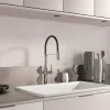 Evier Et Robinet De Buanderie|Kramer Mitigeur de cuisine chromé et noir avec douchette Groupe Swan