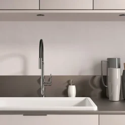 Evier Et Robinet De Buanderie|Kramer Mitigeur de cuisine chromé et noir avec douchette Groupe Swan