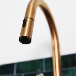 Essebagno Mitigeur de cuisine cuivré avec douchette Architek
