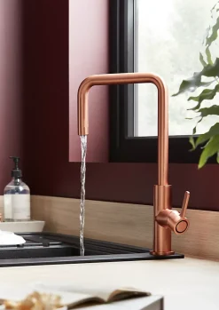 Evier Et Robinet De Buanderie|GoodHome Mitigeur de cuisine cuivre Kamut