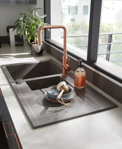 Evier Et Robinet De Buanderie|GoodHome Mitigeur de cuisine cuivre Kamut