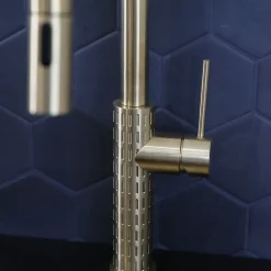 Evier Et Robinet De Buanderie|Essebagno Mitigeur de cuisine doré avec douchette Architek