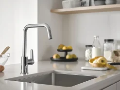 Evier Et Robinet De Buanderie|Grohe Mitigeur de cuisine Start Bec U chromé
