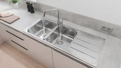 Evier Et Robinet De Buanderie|Grohe Mitigeur de cuisine Start Bec U chromé