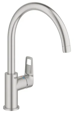 Evier Et Robinet De Buanderie|Grohe Mitigeur de cuisine Quickfix Cumbria inox brossé