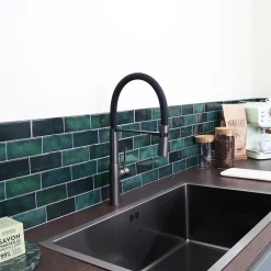 Evier Et Robinet De Buanderie|Essebagno Mitigeur de cuisine gun métal avec douchette Magnet