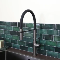 Evier Et Robinet De Buanderie|Essebagno Mitigeur de cuisine gun métal avec douchette Magnet