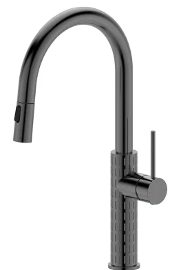 Evier Et Robinet De Buanderie|Essebagno Mitigeur de cuisine gun métal avec douchette Architek