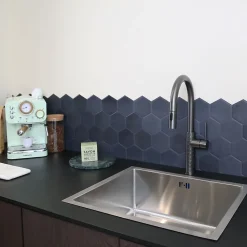 Evier Et Robinet De Buanderie|Essebagno Mitigeur de cuisine gun métal avec douchette Architek