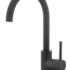 Cooke & Lewis Mitigeur de cuisine haut en laiton noir H.33,5 cm, Katiki
