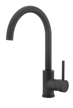 Cooke & Lewis Mitigeur de cuisine haut en laiton noir H.33,5 cm, Katiki