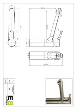 Essebagno Mitigeur de cuisine inox Sool