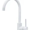 Cooke & Lewis Mitigeur de cuisine Katiki en laiton couleur blanc H.33,5 cm