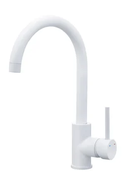 Cooke & Lewis Mitigeur de cuisine Katiki en laiton couleur blanc H.33,5 cm