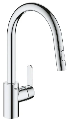 Grohe Mitigeur de cuisine medium chromé avec douchette