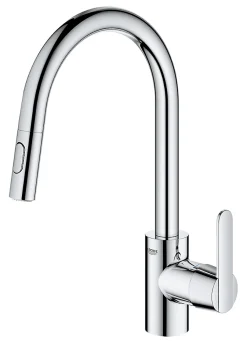 Grohe Mitigeur de cuisine medium chromé avec douchette