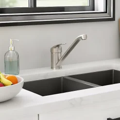 Cooke & Lewis Mitigeur de cuisine nickel brossé Huka