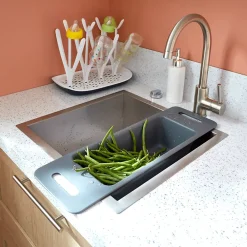 Cooke & Lewis Mitigeur de cuisine nickel brossé, GoodHome Katiki