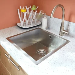 Cooke & Lewis Mitigeur de cuisine nickel brossé, GoodHome Katiki