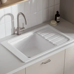 Cooke & Lewis Mitigeur de cuisine nickel brossé, GoodHome Katiki