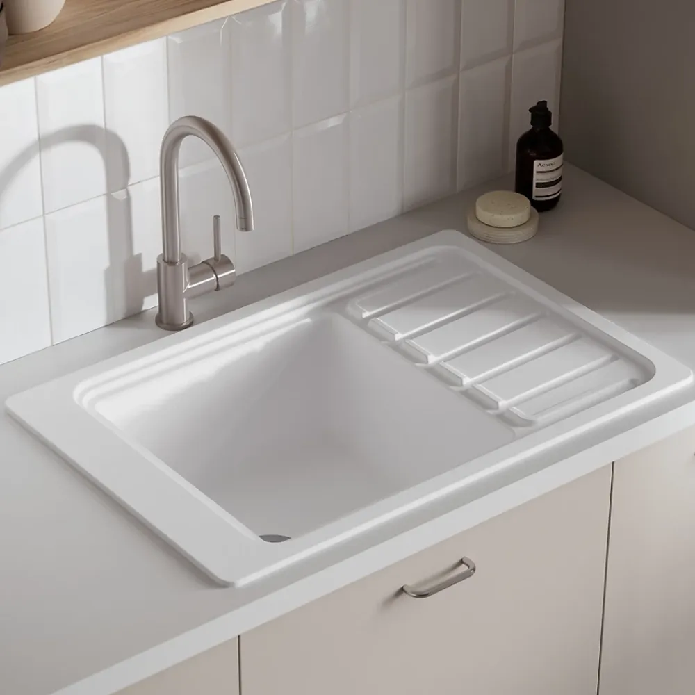 Cooke & Lewis Mitigeur de cuisine nickel brossé, GoodHome Katiki
