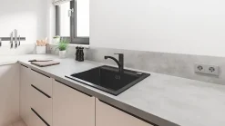 Evier Et Robinet De Buanderie|Grohe Mitigeur de cuisine noir Start