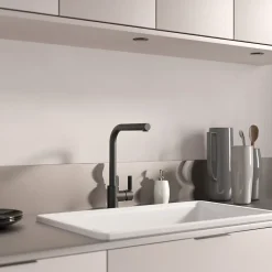 Kramer Mitigeur de cuisine noir mat avec douchette Groupe Nook