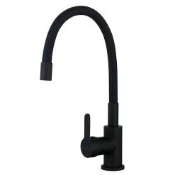 Essebagno Mitigeur de cuisine noir mat mémoire de forme Memory
