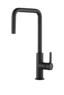 GoodHome Mitigeur de cuisine noir mat Kamut