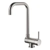 Evier Et Robinet De Buanderie|GoodHome Mitigeur de cuisine rabattable nickel brossé Deltana