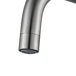 Evier Et Robinet De Buanderie|GoodHome Mitigeur de cuisine rabattable nickel brossé Deltana