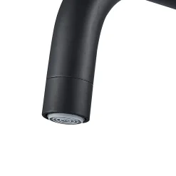 Evier Et Robinet De Buanderie|GoodHome Mitigeur de cuisine rabattable noir mat Deltana