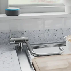 GoodHome Mitigeur de cuisine rabattable chromé Deltana