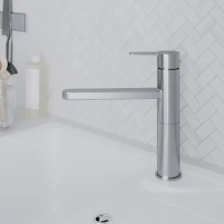 Evier Et Robinet De Buanderie|GoodHome Mitigeur de cuisine titanium Phoran
