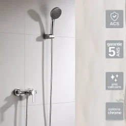 Imex Mitigeur de Douche anti-calcaire Chrome ROMA BDR001-5