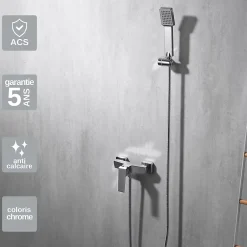Colonne De Douche Mécanique|Imex Mitigeur de Douche anti-calcaire Chrome ART BDAR025-5