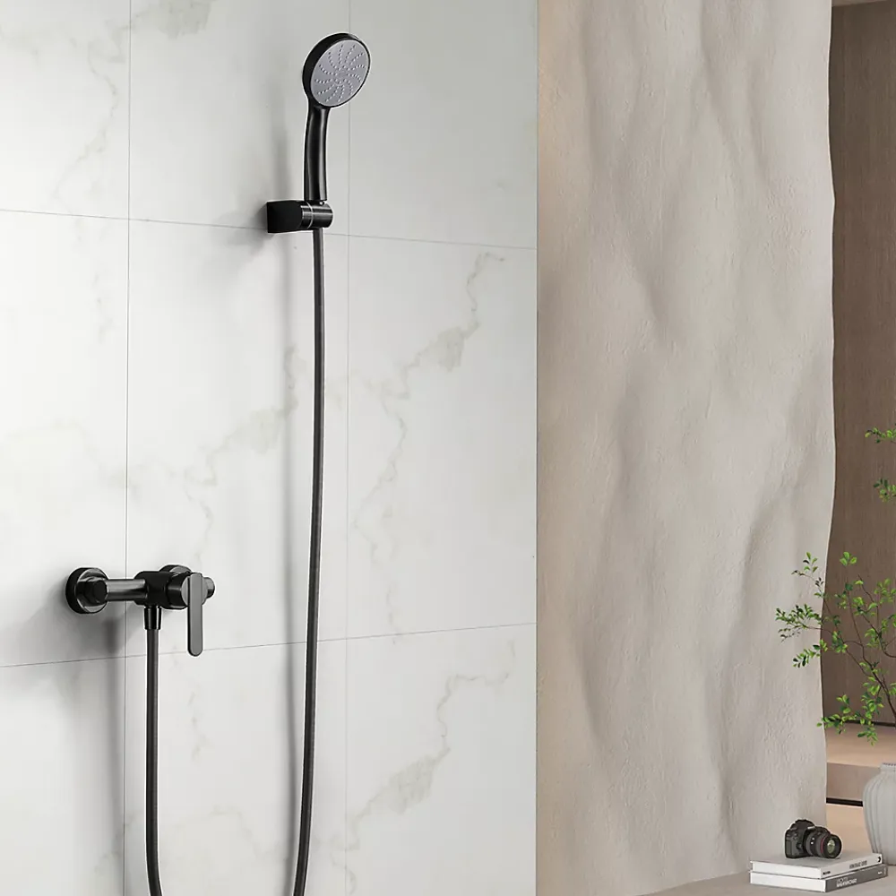 Colonne De Douche Mécanique|Imex Mitigeur de Douche anti-calcaire Noir Mat ROMA BDR001-5NG